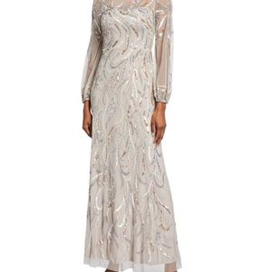 Aiden Maddox Sequin Illusion Dress